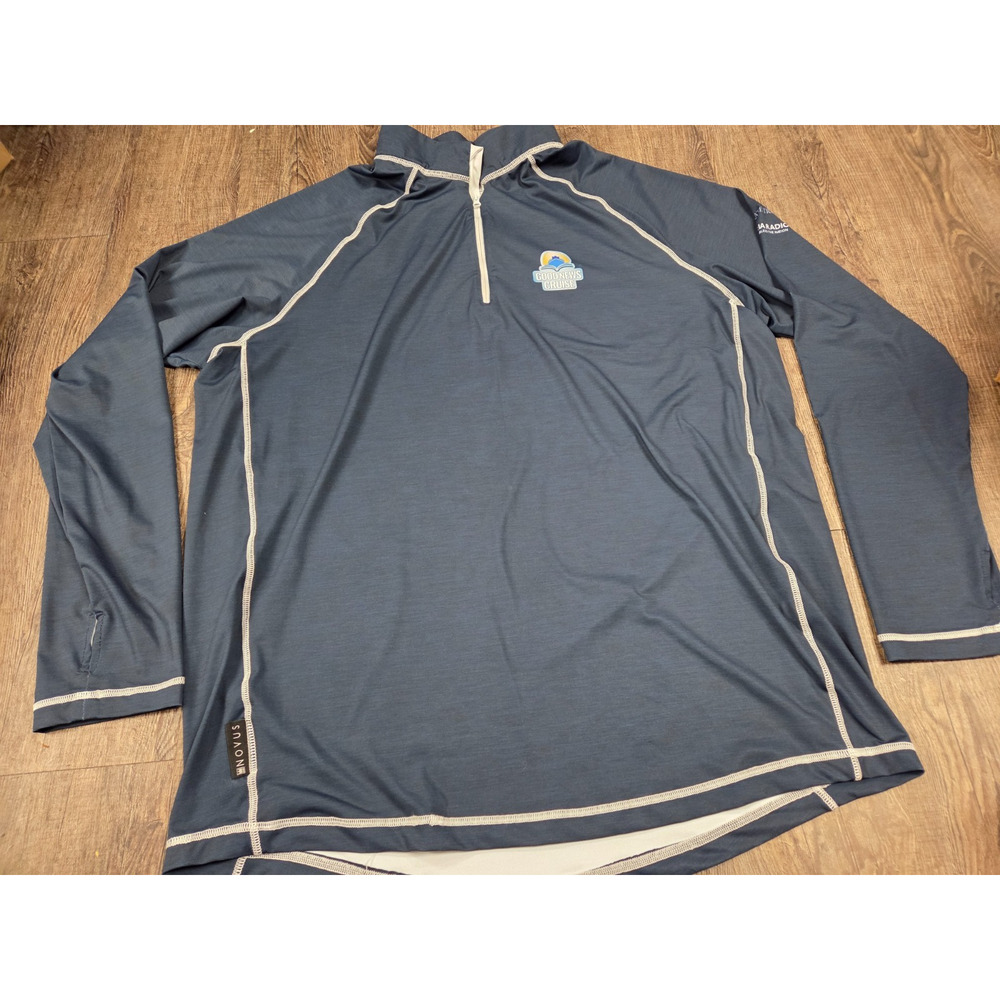 NOVUS Good News Cruise Men's Navy 3XL 1/4 Zip Pullover Long Sleeve Shirt